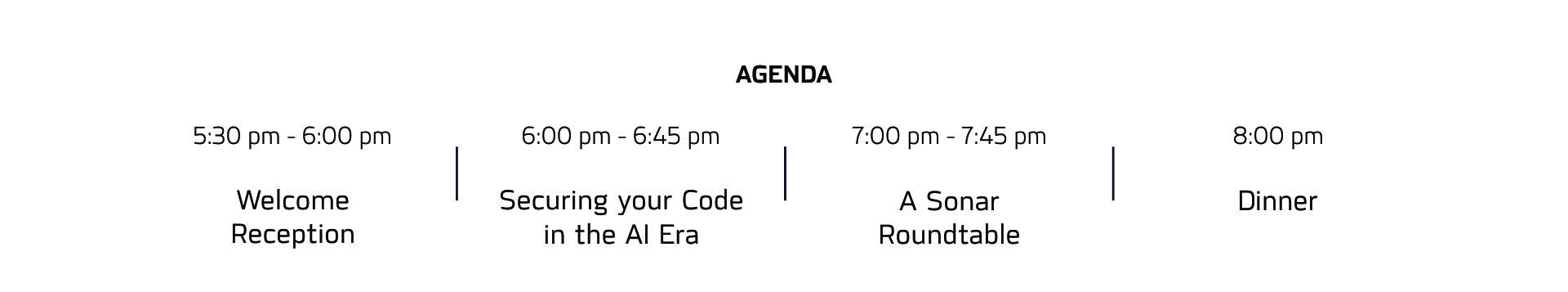 Sonar Qatar Roadshow - Agenda